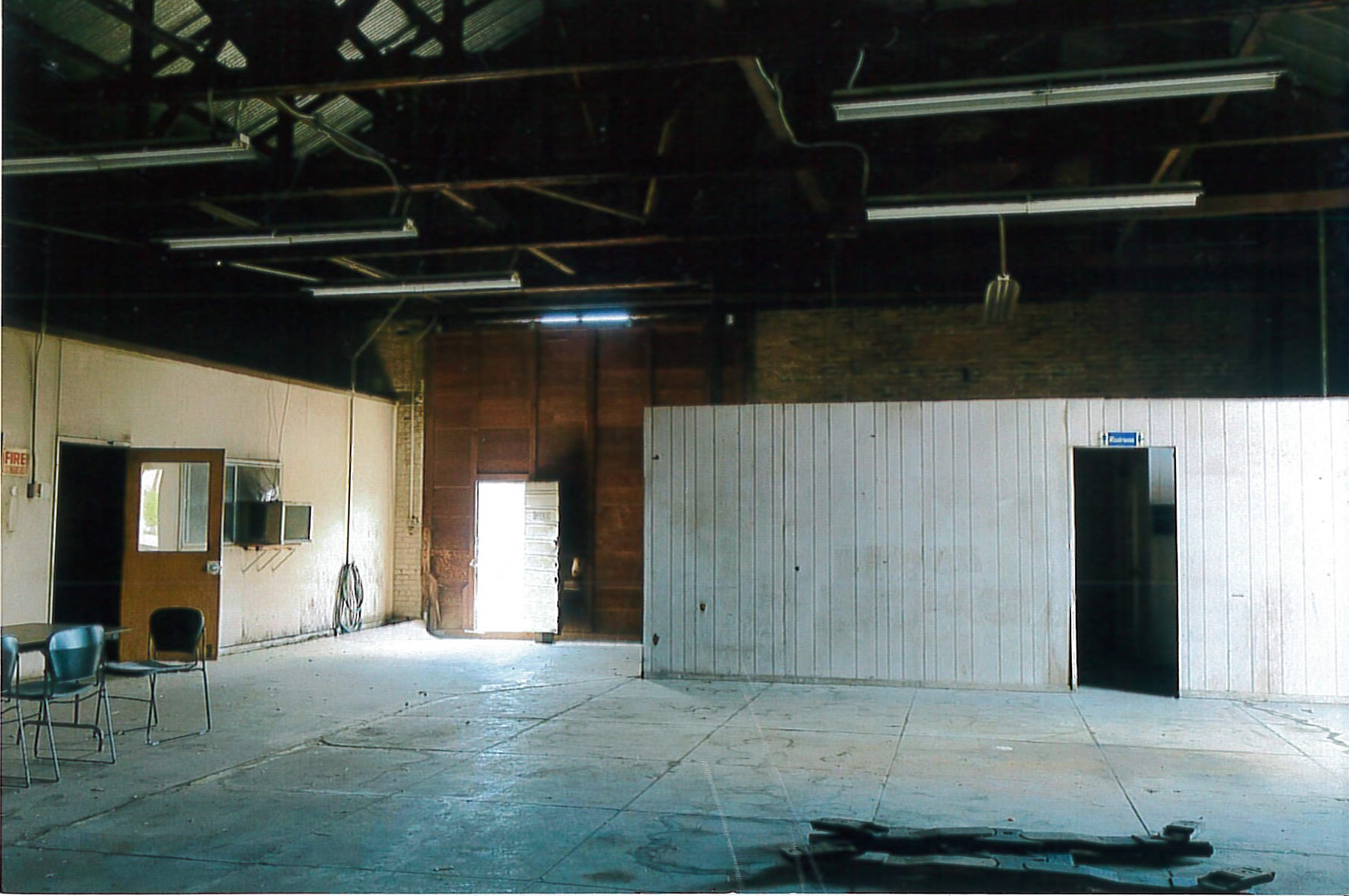 Interior view facing south
